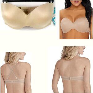 Vanity Fair Nearly Invisible Strapless Underwire Bra 74202 Beige 34DD